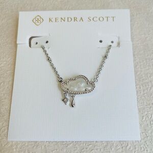 Kendra Scott Silver and White Celestial Cloud Pendant Necklace
